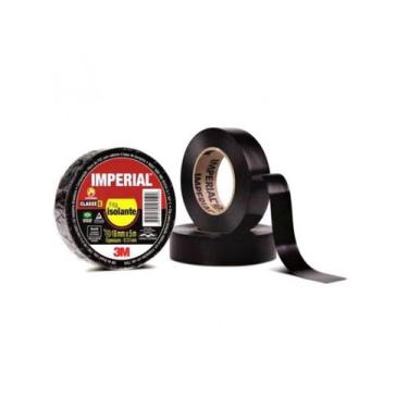 Imagem de Fita isolante imperial preta 18mm x 20m - 3m - 3 M