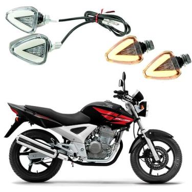 Imagem de KIT 4 Setas Esportiva Pisca de Led Modelo P07 para Moto Honda CBX 250 