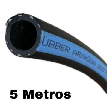 Imagem de 5mt Mangueira 1/2 Borracha Ar Água Compressor 300 Psi Rubber - BARIFLE