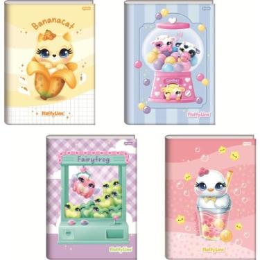Imagem de Caderno Brochurão Capa Dura FLUFFY 80 Folhas (pacote com 5) - Jandaia