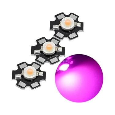 Imagem de Lâmpada LED De Alta Potência 1W Chip 10Pcs COB DIY Com Dissipador De C