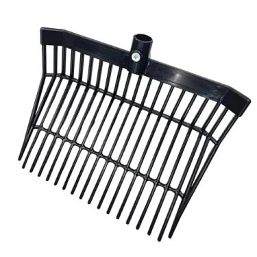 Imagem de MFMEXUL Garfo para Esterco Leve com 18 Dentes Angulares para Limpeza de Feno, Preto, Tamanho real