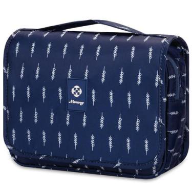 Imagem de Bolsa de higiene pessoal de viagem Narwey Small para mulheres Blue Fea