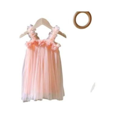 Imagem de Vestido de Menina Sereia com Tule 3D - Tamanhos 1 a 6 anos - 6 Cores, 