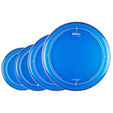 Imagem de Kit 4 Peles Bateria Wu2 Azul Duplo Hidráulica 10 12 13 20