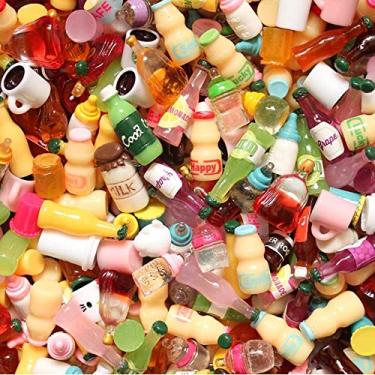 Imagem de Conjunto de 50 peças de berloques para geleca de Páscoa, kit de fabricação de joias de resina mista, contas de slime de resina, suprimentos para artesanato de scrapbook (garrafa)