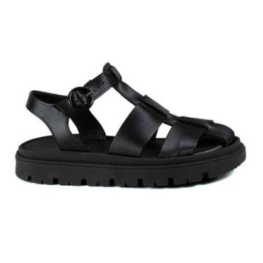 Imagem de Sandalia Moleca Papete - Feminina, Preto, 37