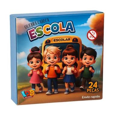 Imagem de Quebra Cabeça - Escola/Parque 24 Peças em MDF - IOB, Escola