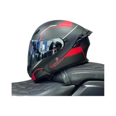 Imagem de Capacete De Motocicleta Unissex Aprovado Pelo DOT Com Visor Duplo Prot