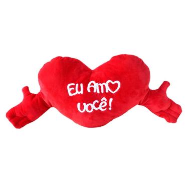 Imagem de Almofada De Coração Grande De Poliéster Decoração Fofa Eu Amo Você