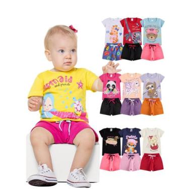 Imagem de Kit Sortido 14 Peças de Roupas Infantil Menina Conjunto Verão Roupas I
