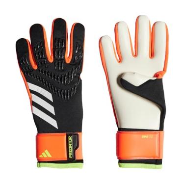 Imagem de adidas Luvas de goleiro unissex para adultos League Predator, preto/vermelho solar/amarelo solar, 10