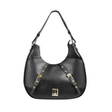 Imagem de Bolsa Vizzano Meia Lua Napa Feminina Preto, Preto, UN
