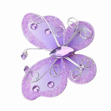 Imagem de RiToEasysports White Network Wire Glitzer Diy Clothing Decoration for Wedding Festival - 24 STCS Supplies (Roxo)