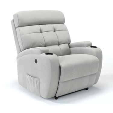 Imagem de  Poltrona Do Papai Reclinável Elétrica Com Massagem Em Tecido Linho 