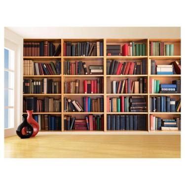 Imagem de Papel De Parede 3D Estante De Livros Fundo Vídeo 3,5M Est05