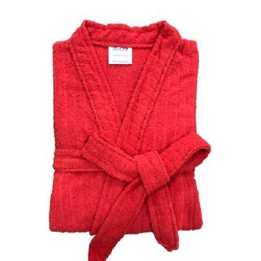 Imagem de Roupão Atoalhado Adulto Briza 100% Algodão 4008 Goiaba Tam M