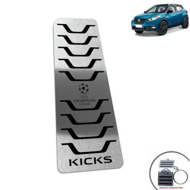 Imagem de Descanso De Pé Nissan Kicks Uefa Ed Aço Inox Preto