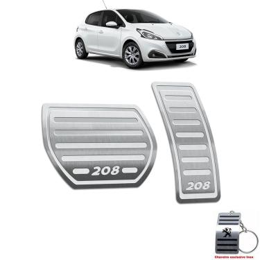 Imagem de Pedaleira Peugeot 208 Automatico 2013 Até 2020 Aço Inox