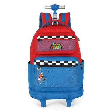 Imagem de Mochila De Rodinha Rodas Escolar Grande Menino Super Mario - Luxcel, A