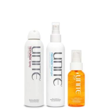 Imagem de  UNITE Hair Desenredante 7SECONDS 236ml, TEXTURIZA 198ml, U Oil 118ml 