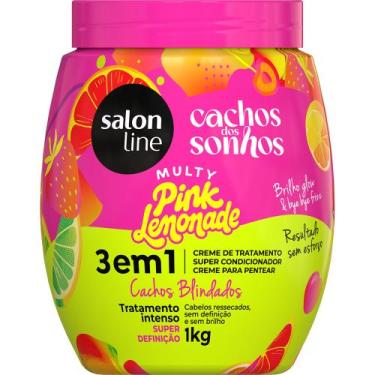 Imagem de Cachos dos sonhos creme 3 em 1 multy pink lemonade 1kg - SALON LINE