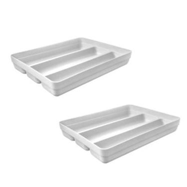 Imagem de Kit 02 Organizador Gavetas Divisorias Porta Talheres Cozinha