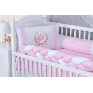 Imagem de kit de berço 2321 condessa 9 peças modelo meia trança - remi enxovais,