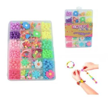 Imagem de Kit Bijuteria Joalheria Miçanga Pedraria Pulseira Artesanato