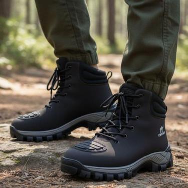 Imagem de Coturno Adventure Masculino Militar Impermeável Tratorado Confortável 