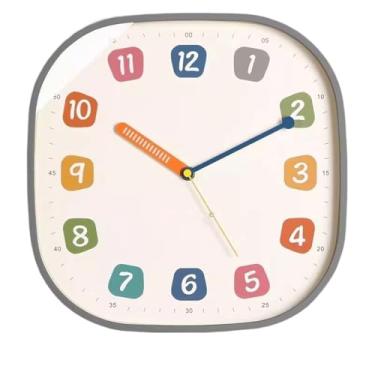 Imagem de Relógio de parede quadrado silencioso relógio de parede casa sala de estar relógio simples e elegante relógio de quarto relógio de parede de quartzo, adequado para sala de estar, estudo, quarto. para