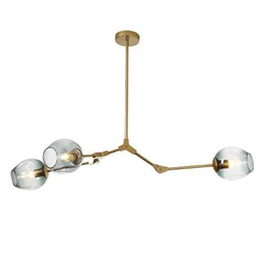 Imagem de Lustre Molecules Sputnik, abajures de vidro transparente, luminária suspensa, lustres E27, vintage, industrial, ajustável, teto, abajur transparente