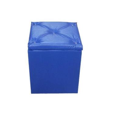 Imagem de PUFF BAÚ Quadrado 34x34x43 CM Organizador E Decorativo Muito lindo - A