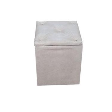 Imagem de PUFF BAÚ Quadrado 34x34x43 CM Organizador E Decorativo Muito lindo - A