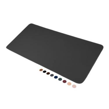 Imagem de Mouse Pad Grande de Couro Ecológico para Mesa, 90x40cm, Base Antiderrapante (90x40 - Grafite)
