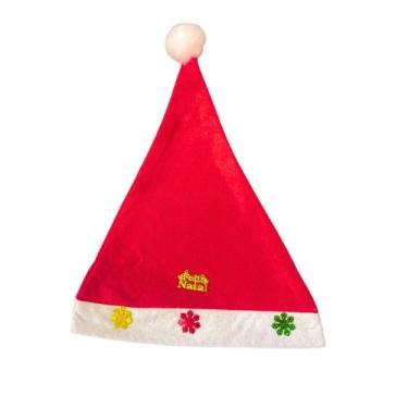 Imagem de Gorro de Papai Noel com Pingente  Acessório Decorativo Natalino Pompom