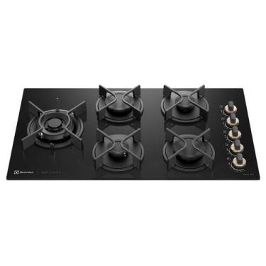 Imagem de Cooktop 5 Bocas a Gás GLP Electrolux Preto Acendimento Automátic Pro S