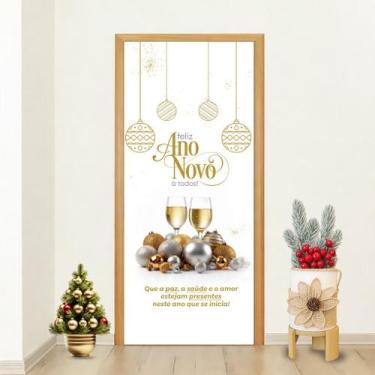 Imagem de Capa Porta Ano Novo 2026 Decoração Festiva De Recomeço E Esperança Par