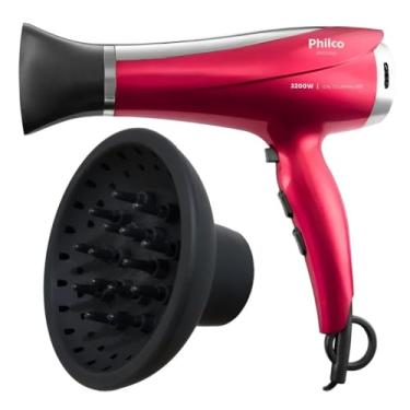 Imagem de Secador de Cabelo Philco Profissional 2200W Íon Tourmaline com Difusor de Cachos - Bivolt