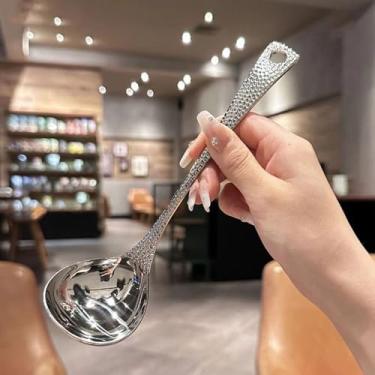 Imagem de Utensílios de mesa de cozinha, cabo de escama de peixe, cabo longo, colher de sopa, colher de sopa, panela quente, escorredores, colher de cabeça grande (colher de sopa)