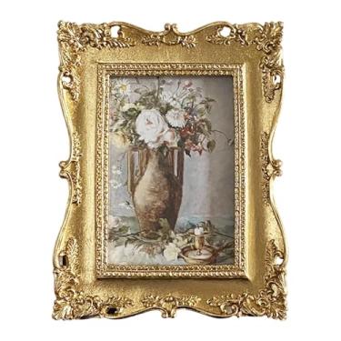 Imagem de KiBcsLic Suporte para porta-retratos de mesa, suporte para pendurar na parede, arte ornamentada, decoração para casa, porta-retratos de mesa para sala de estar