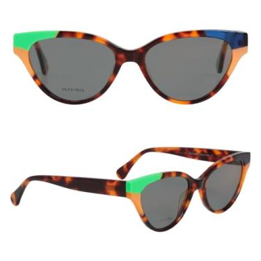 Imagem de Óculos Escuros Variados Feminino Formato Gatinho - Elegante Com Lentes Polarizadas - Modelos Diversos (Marrom)