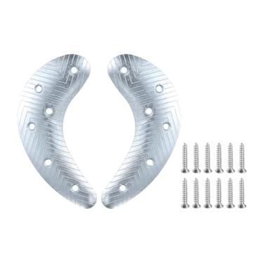 Imagem de Generic 2 peças de placas de salto de metal, protetor de calcanhar, almofada de reparo de pontas de lua, substituição da sola com pregos de parafuso para sapatos e botas