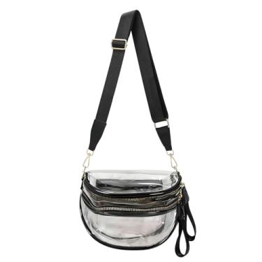 Imagem de Bolsas transversais para mulheres, bolsa transversal transparente para eventos em estádios, bolsa quadriculada, pochete com cinto