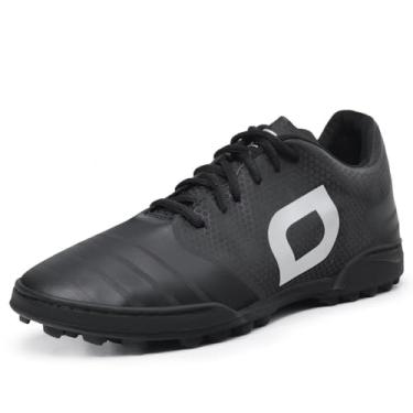 Imagem de Chuteira Com Trava Futebol Masculina Pro Soccer Sola Borracha Ponto de Flexão Futsal Resistente Tamanho:41;Cor:Preto+Prata;Gênero:Masculino;Departamento BS:Esporte