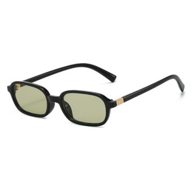 Imagem de Óculos de Sol de Armação Pequena Feminino UV400 Masculino Estilo Punk para Esportes ao Ar Livre, Corrida e Ciclismo, Cor Preto Oliva