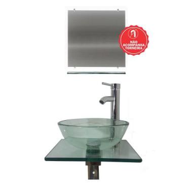 Imagem de Gabinete de Vidro 36cm para banheiro Finlândia - EKASA, Incolor