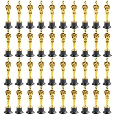 Imagem de Cotiny 40 peças de troféus de prêmio de ouro de 15 cm de plástico para lembrancinhas de festa, competições, recompensas escolares, decorações de aniversário, prêmios de reconhecimento