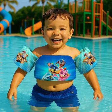 Imagem de Colete Salva Vidas Infantil Boia de Braço para Praia Piscina Tema Dese