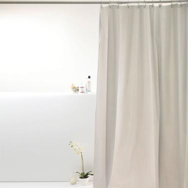 Imagem de Coina Box Pvc Lisa Branca 198x180cm - Uzoo Cortina Box Pvc 1.98x1.80m Lisa Branca 800001
